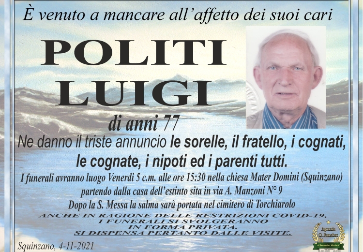 annuncio politi luigi